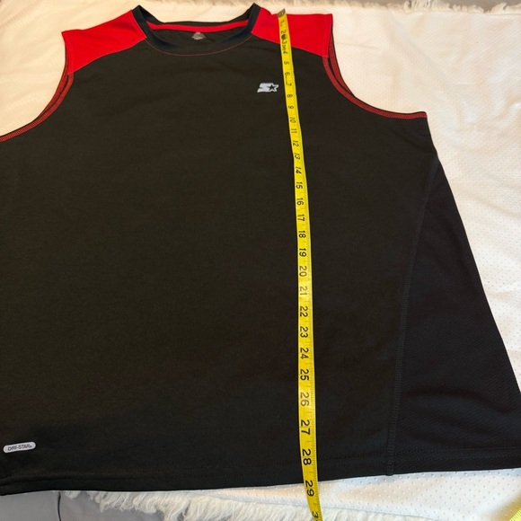 Starter Sleeveless Athletic Shirt Men Size XL Red Black - Picture 7 of 8